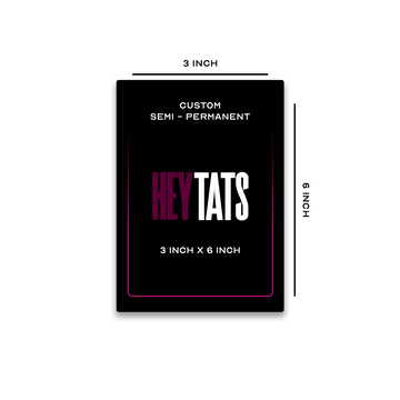 6 x 3 Inch – Custom Semi Permanent Tattoo