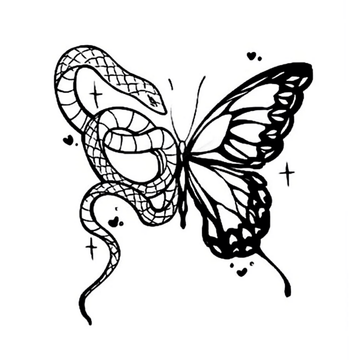 Dangerous Butterfly - Semi-permanent Tattoo