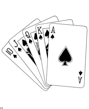 Royal Flush - Semi-permanent Tattoo