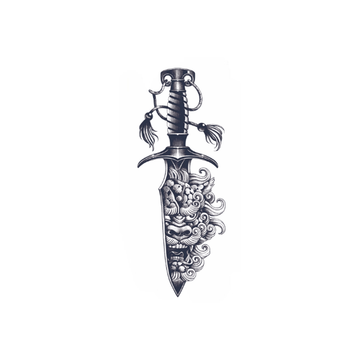 Japanese Dagger - Semi-permanent Tattoo