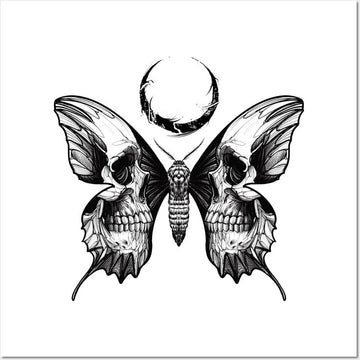 Crescent Skullfly - Semi-permanent Tattoo
