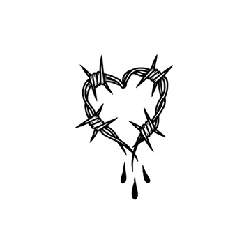 Barbed Wire Heart - Semi-permanent Tattoo