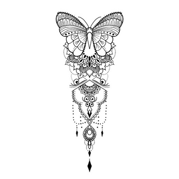 Mandala Flutter - Semi-permanent Tattoo