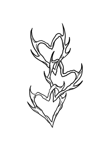 Entwined Hearts - Semi-permanent Tattoo