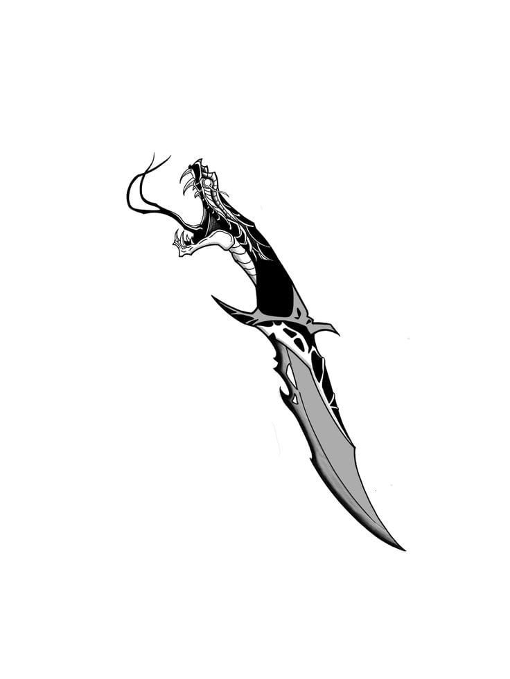 Venomous Dagger - Semi-permanent Tattoo