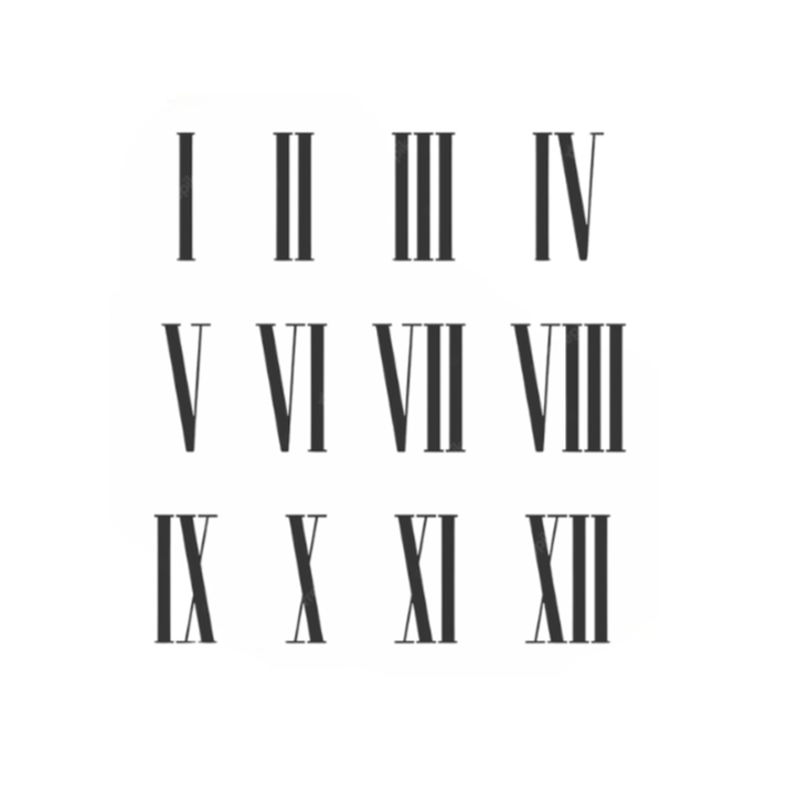 Chronos Numerals -Semi-permanent Tattoo