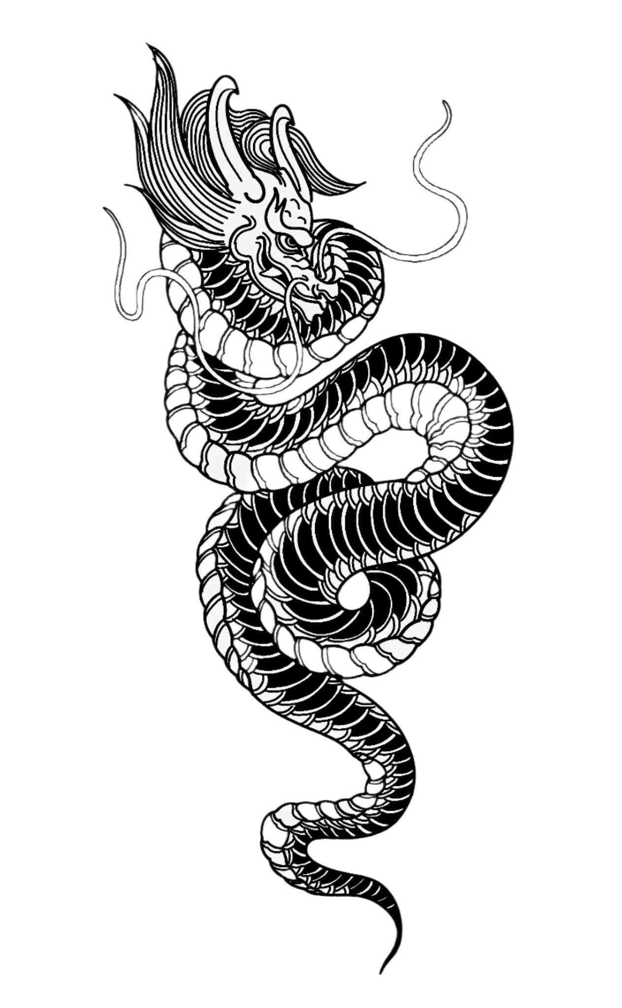 Imperial Dragon - Semi-permanent Tattoo