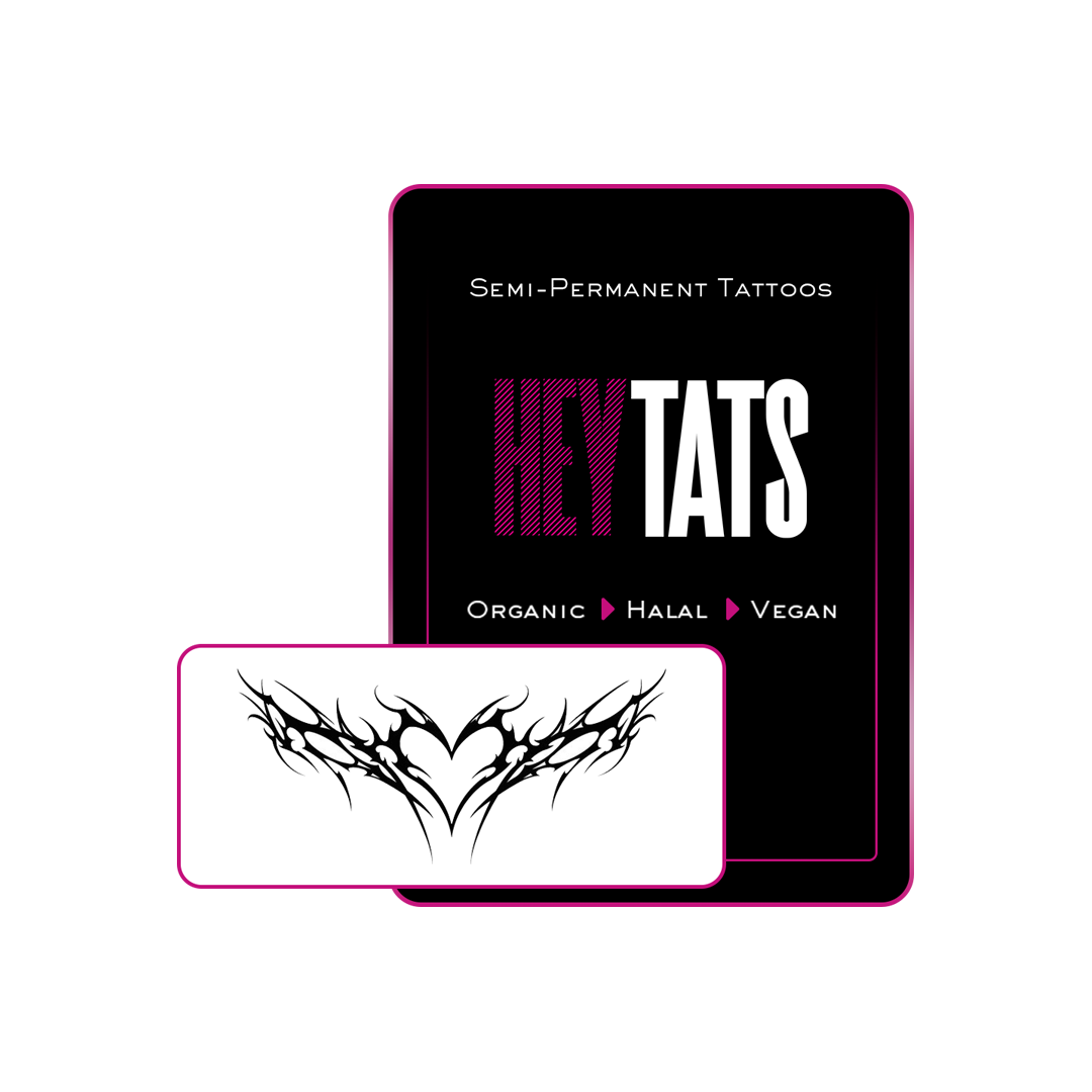 Hey Tats Heartbeat - Semi-permanent Tattoo