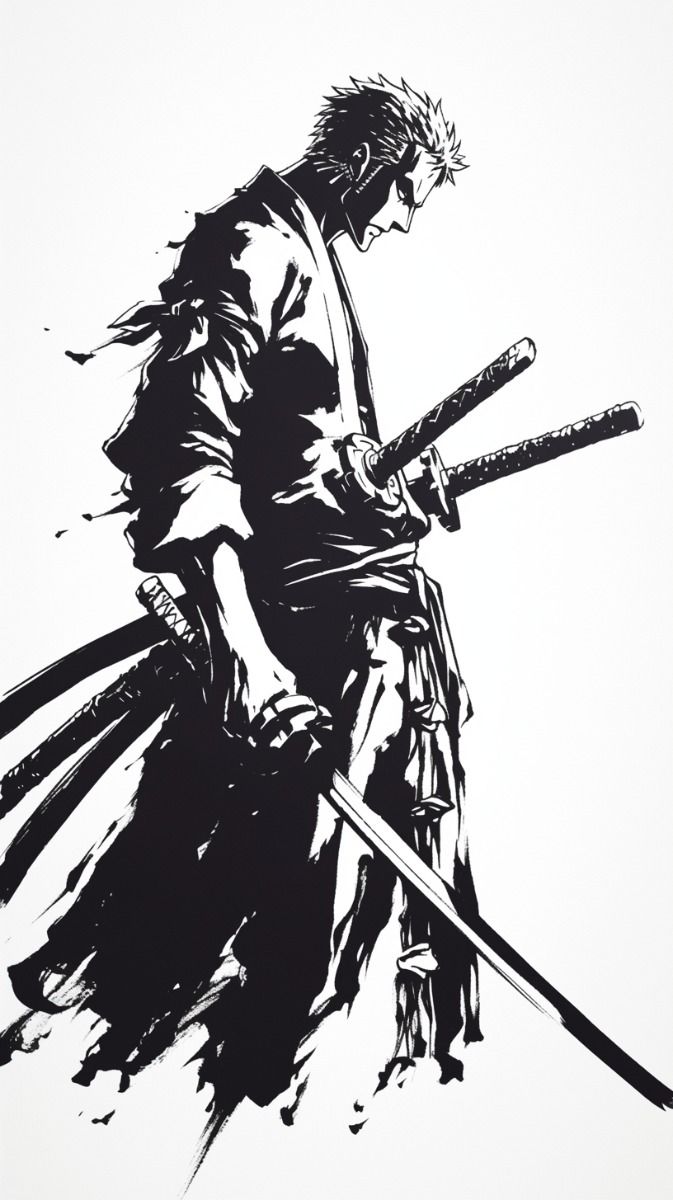 The Three Sword Samurai - Semi-permanent Tattoo