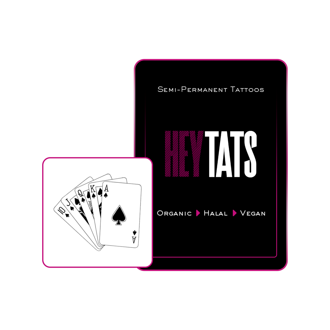 Royal Flush - Semi-permanent Tattoo