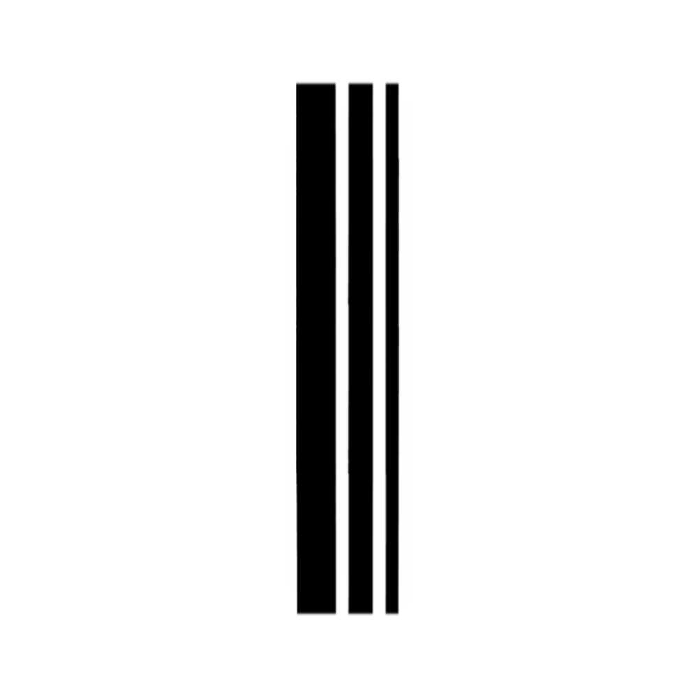 Solid Three Lines - Semi-permanent Tattoo