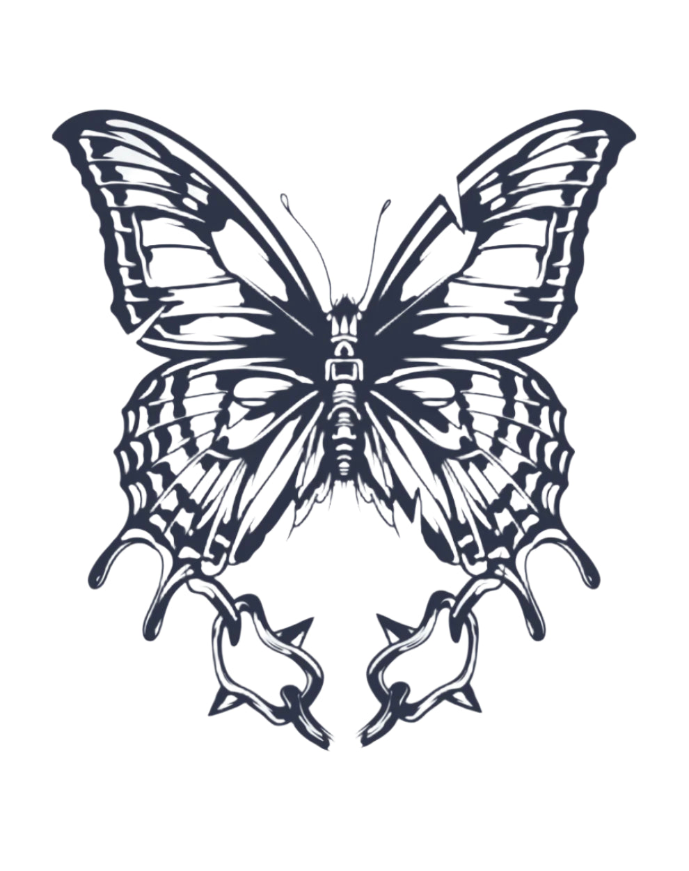 Chained Wings - Semi-permanent Tattoo